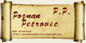 Poznan Petrović vizit kartica